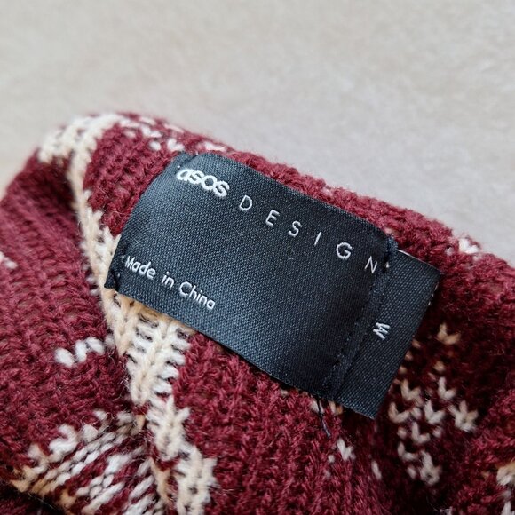 💙 NWOT ASOS Turtleneck Warm Cozy Knit Sweater Size M/L Nordical Fall Winter Rei - Picture 3 of 7